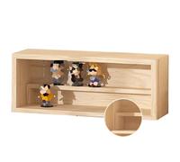 GJHGNFRDK Caja de exhibición de Colecciones, Gabinete de curiosidades acrílico con Puertas Vidrio for Varios tamaños Madera(15.7X5.9X7.9IN)