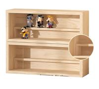 GJHGNFRDK Caja de exhibición de Colecciones, Gabinete de curiosidades acrílico con Puertas Vidrio for Varios tamaños Madera(15.7X5.9X7.9IN-2pcs)