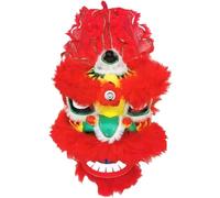 GJHGNFRDK Danza del dragón chino León, Lion Dance Mascot For Fitness And Entertainment Multicolor 38x38x38cm(Rosso)