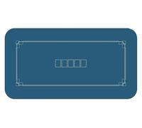 GJHGNFRDK Mat de Juego de Cartas de Mahjong, Estera de la disposición del Juego póker for tamaños múltiples Multicolores Tabla Casino Texas Hold'em(Blue,L)