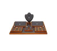 GJHGNFRDK Organizador de colgantes, Estante de presentación joyería terciopelo madera, juego 10 Uds. for collar, anillo, pulsera, pendientes