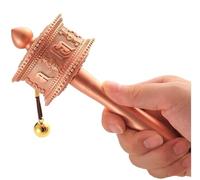 GJHGNFRDK Rueda de oración de Mango de Madera, Rueda de oración Budista Manual, Mango Madera, Rollos Canto, Color Morado