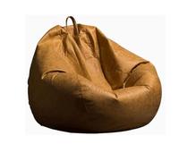 GJHGNFRDK Silla Beanbag, Puf de Cuero Multicolor, Varios tamaños(Yellow,Medium)