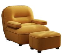 GJHGNFRDK Silla Beanbag, Sofá Lazy con Respaldo y reposapiés Ajustables, Amarillo, Varios tamaños, 2 Piezas