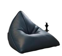 GJHGNFRDK Silla Beanbag, Tamaños múltiples Multicolores de la Silla del puf Tela tecnología imitación Cuero triángulo(Beige,Medium)