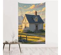 GJHKSSVB House On The Prairie Tapiz de pared de 152 x 101 cm, terciopelo melocotón para colgar en la pared, telón de fondo, póster sin daños, decoración de pared para dormitorio, sala de estar