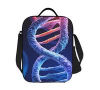 GJHKSSVB Lonchera aislada para mujeres y hombres, lonchera grande reutilizable a prueba de fugas, bolsa de mano con correa ajustable para el hombro, ADN, hélice genética para el trabajo, viajes