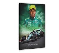 GJHTQLP Fernando Alonso - Póster de 3 lienzos para decoración de pared, pinturas para sala de estar, dormitorio, 40 x 60 cm