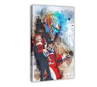 GJHTQLP Fernando Alonso - Póster de 4 lienzos para decoración de pared, pinturas para sala de estar, dormitorio, decoración de 30 x 45 cm