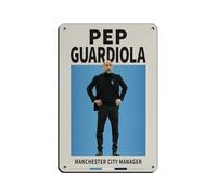 GJHTQLP Pep Guardiola - Cartel de metal vintage para decoración de pared, bar, bar, bar, decoración de pared, póster retro de 20 x 30 cm