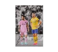 GJHTQLP Póster de Cristiano Ronaldo y Lionel Messi 2 en lienzo para decoración de dormitorio, 30 x 45 cm