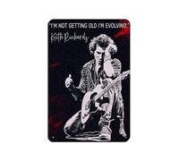 GJHTQLP Póster de Keith Richards 2 letreros de metal vintage para pub, club, cafetería, bar, decoración de pared del hogar, póster decorativo de 20 x 30 cm