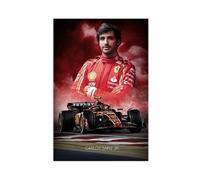 GJHTQLP Póster de lienzo de Carlos Sainz Jr para decoración de dormitorio, oficina, habitación, regalo, 50 x 75 cm