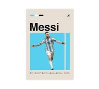 GJHTQLP Póster de lienzo de Lionel Messi para decoración de dormitorio, 30 x 45 cm