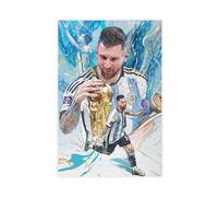 GJHTQLP Póster de lienzo de Lionel Messi para decoración de dormitorio, oficina, habitación, regalo, 30 x 45 cm