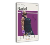 GJHTQLP Póster de lienzo Rafael Nadal para decoración de dormitorio, 30 x 45 cm