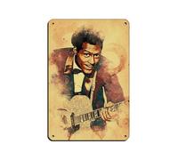 GJHTQLP Póster retro de Chuck Berry 019, cartel de metal de hojalata, arte elegante, pintura de hierro, bar, cueva de personas, cafetería, garaje, decoración de pared, 20 x 30 cm