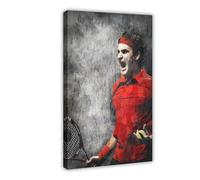 GJHTQLP Roger Federer 01 - Póster en lienzo para decoración de dormitorio, 40 x 60 cm