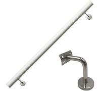 GJIF Pasamanos - Kit Completo. Barandilla De Escalera Blanca, Barandillas De Seguridad Antideslizantes Profesionales De Madera Maciza Pulidas A Mano, Adecuada para Bares, Lofts, Vill(Size:5ft/150cm)