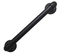 GJIF Pasamanos para Escaleras, Tubo Industrial Negro Mate Riel De Escalera Negro Mate Barra De Soporte De Pasamanos De Seguridad Pasamanos De Hierro Fundido Rústico Antiguo(Size:2ft/60cm)