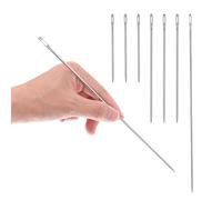 Gjinxi Agujas De Tapicería 7 Unidades Extra Largas Y Grandes Con Ojal Grande Para Reparación De Cuero Y Lona Agujas De Coser Profesionales Para Tapicería Y Proyectos De Manualidades 3"/5"/10"