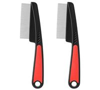 Gjinxi Peine de cola de rata caliente, 2 paquetes de peines de pelo para peinar los dientes finos, para peinar el pelo, pelo rizado, grueso, fino, trenzado, para mujeres y hombres, juego de