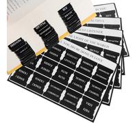 Gjinxi Pestañas de la Biblia para hombres, 150 pestañas negras de índice de la Biblia impresas, pequeños marcadores de la Biblia, suministros de estudio, kit de guía de bautizo, regalos cristianos