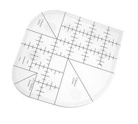 Gjinxi Regla de corte de esquinas curvadas acrílicas, regla creativa para colcha de retazos y costura de bricolaje, herramienta de plantilla multifuncional