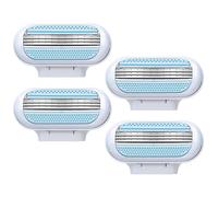 GJKLO 4 piezas de hojas de afeitar para mujeres, hojas de repuesto para mujeres, hojas de repuesto para mujeres, afeitadora facial (azul)