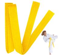 GJKLO Cinturón de kimono de kárate para niños de 160 cm, cinturón de judo, kárate, deportes, artes marciales (amarillo)