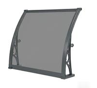 GJMSSMY Aluminum Front Canopy with High-Strength Transparent Polycarbonate, Weatherproof Outdoor Entrance Awning, Wind-Resistant Entryway Cover, Durable Rain Shield