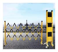 GJMSSMY Barreras metálicas Extensibles para tráfico con Ruedas - Puertas de Seguridad móviles, Barricada Plegable retráctil Tipo Tijera para construcción de Carreteras y garajes al Aire li