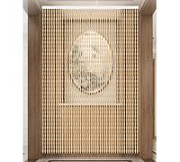 GJMSSMY Cortina de Puerta Personalizable con Cuentas de Madera, 30 hebras, 60x150cm - Separador de ambientes Decorativo, mosquitera para Sala de Estar, Dormitorio, Oficina - Elegante Corti