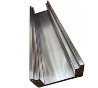 GJMSSMY Desagüe de Zanja de Acero Inoxidable 304 con Tapas, Canal de Sistema de Drenaje en Forma de U de 45,7 Pulgadas de Largo, Rejilla Decorativa de Metal para jardín y Garaje (Plata-B, 45,7 x 9,8