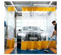 GJMSSMY Divisor de Lona de Vinilo Resistente e Impermeable con Ojales metálicos para áreas de Trabajo, lavaderos de Coches, pórticos y depósitos - 4,8 x 2 m (14,8 x 6,6 pies) Panel divisorio amarill