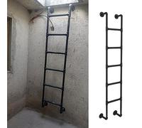 GJMSSMY Escalera de Salida Industrial de Hierro Forjado para una Salida Segura de Ventanas de sótanos, literas, Camas Altas y Acceso a azoteas Exteriores.