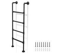 GJMSSMY Escalera metálica Negra para literas Dobles Tipo Loft - Escalera Recta de Hierro Resistente (100 cm-300 cm) con Kit de instalación Completo. Ideal para Subir y Bajar con Seguridad.