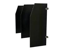 GJMSSMY Inodoros de Oficina a Prueba de Agua: 3 divisiones de urinario de Madera Negra, divisores montados en la Pared para Mayor privacidad, duraderos y Elegantes.