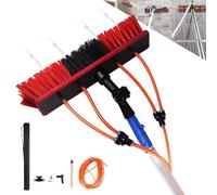 GJMSSMY Kit de Barra telescópica para Limpieza de Ventanas con Cepillo Alimentado por Agua, Equipo de Lavado de Paneles solares Extensible para techos y invernaderos.