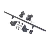 GJMSSMY Kit de herrajes para Escalera de Biblioteca Ajustable, Soporte de riel retráctil de 12 pies con Ruedas de Piso y Freno, polea Superior para Montaje Horizontal Suave en Pared, Siste