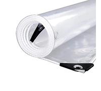GJMSSMY Lona de plástico Impermeable, Cubierta de Lona Transparente, toldo Resistente con Ojales para protección Exterior.