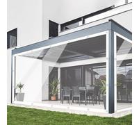 GJMSSMY Lona Impermeable de Alta Resistencia con Ojales. Cubierta Transparente para protección Exterior. Incluye Cuerda y Bridas para una instalación Segura.