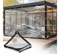 GJMSSMY Lona Impermeable de Alta Resistencia con Ojales. Cubiertas Transparentes para Exteriores. Incluye Cuerda y Bridas para Cables. Lonas para Acampar. Soluciones de Refugio Impermeable para el j
