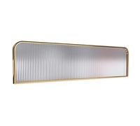 GJMSSMY Mampara de Cristal Templado con Marco de Metal Dorado - Pantalla de privacidad Moderna para oficinas, restaurantes y hoteles - Panel de privacidad de Escritorio de 1 m x 60 cm para