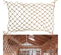 GJMSSMY Red de Escalada de cáñamo y Yute Natural, Malla de Seguridad Duradera para Interiores y Exteriores, Ideal para Balcones, escaleras, Jardines y Parques Infantiles. Barrera Protectora de 1,8 x