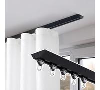 GJMSSMY Sistema de rieles de Aluminio Nano Silent para Cortinas de Techo, Ideal para Sala de Estar, Dormitorio y Separador de Ducha. Fácil y Sencillo de Instalar.
