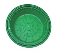 GJMSSMY Tapa de desagüe Invisible Redonda de Resina con Marco, Tapa para Pozo de Registro Empotrado, Tapa para Tanque clarificador de 40x40 cm (15,7"), Tapa para depósito de Aguas residuales para us