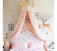 GJMSSMY Tienda Colgante para Cama de Princesa, mosquitera para guardería, decoración de Sala de Juegos, cúpula, Cortinas de Malla de Hilo Premium, Castillo de ensueño para Juegos