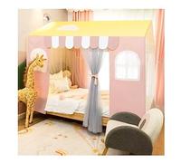 GJMSSMY Tienda de Cama, mosquitera para Cama de Dormitorio con Soporte metálico - Cortina Decorativa con Forma de Castillo para habitación de Princesa niña, fácil de Instalar.