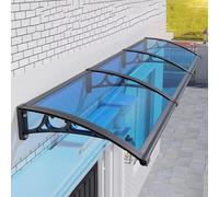 GJMSSMY Toldo Curvo para Puerta, protección contra el Sol y la Lluvia, Cubierta de Techo de policarbonato, Refugio Exterior para Puerta de jardín y Patio (80x180cm/32x71)